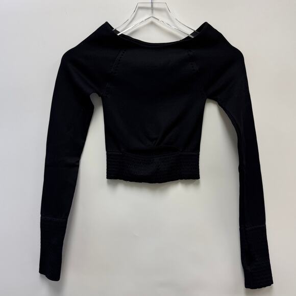 Free People FP Movement Cut It Out Black Long Sleeve Top Sz XS/S - Picture 4 of 11